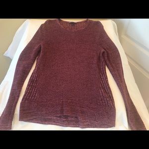 Loft Stitchy Shirttail Sweater Purple -Large
